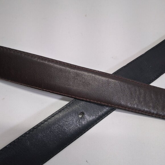 Vintage Gucci Reversible GG Black Brown Leather Belt - Picture 8 of 15